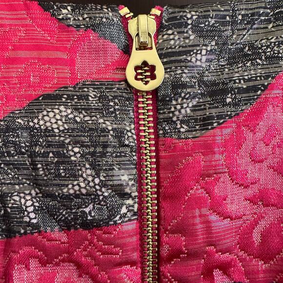 DRAPER JAMES | Black and pink Jacquard Cocktail Dress | Size 0 - Picture 7 of 7